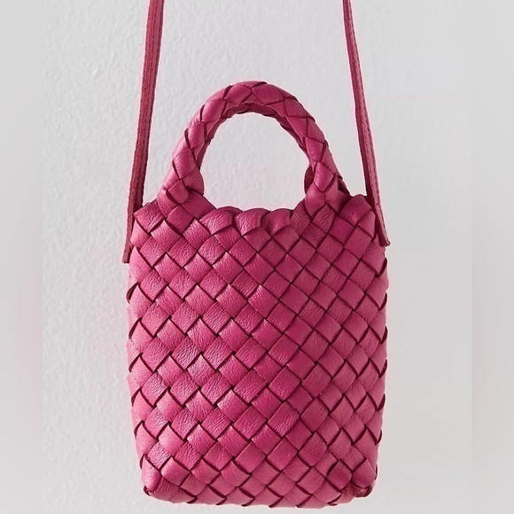 Free People Handbags - Free People Woven Hearts Crossbody Bag NWOT